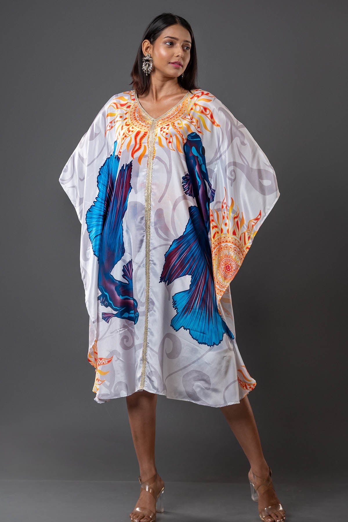 Buy Printed Oversized Kaftan Dress Online
